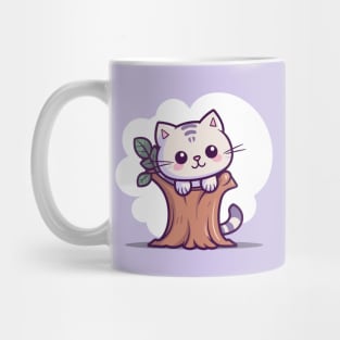 Kitten in a Tree Trunk Mug